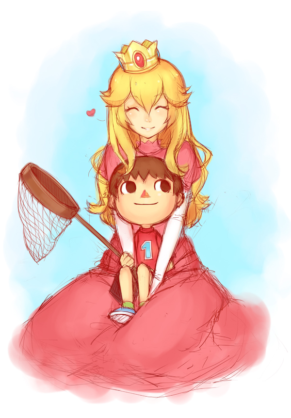 Peach and Villager by VMAT