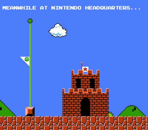 Nintendo Drapeau en berne