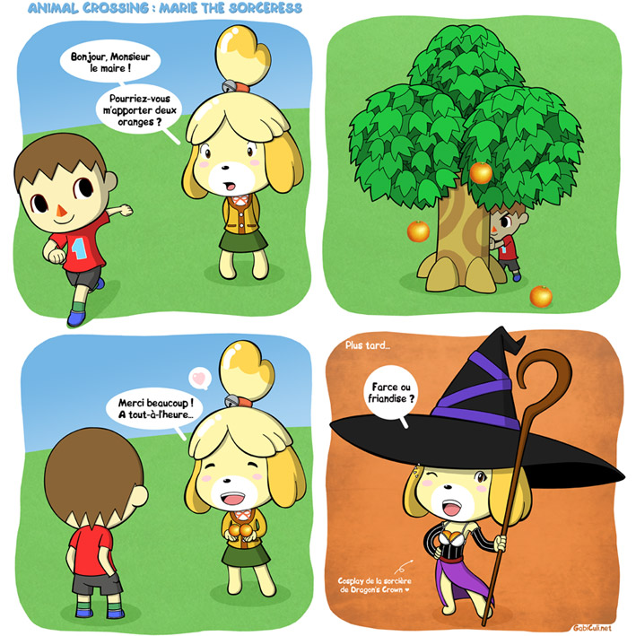 Yonkoma Halloween - Animal-Crossing : Marie The Sorceress